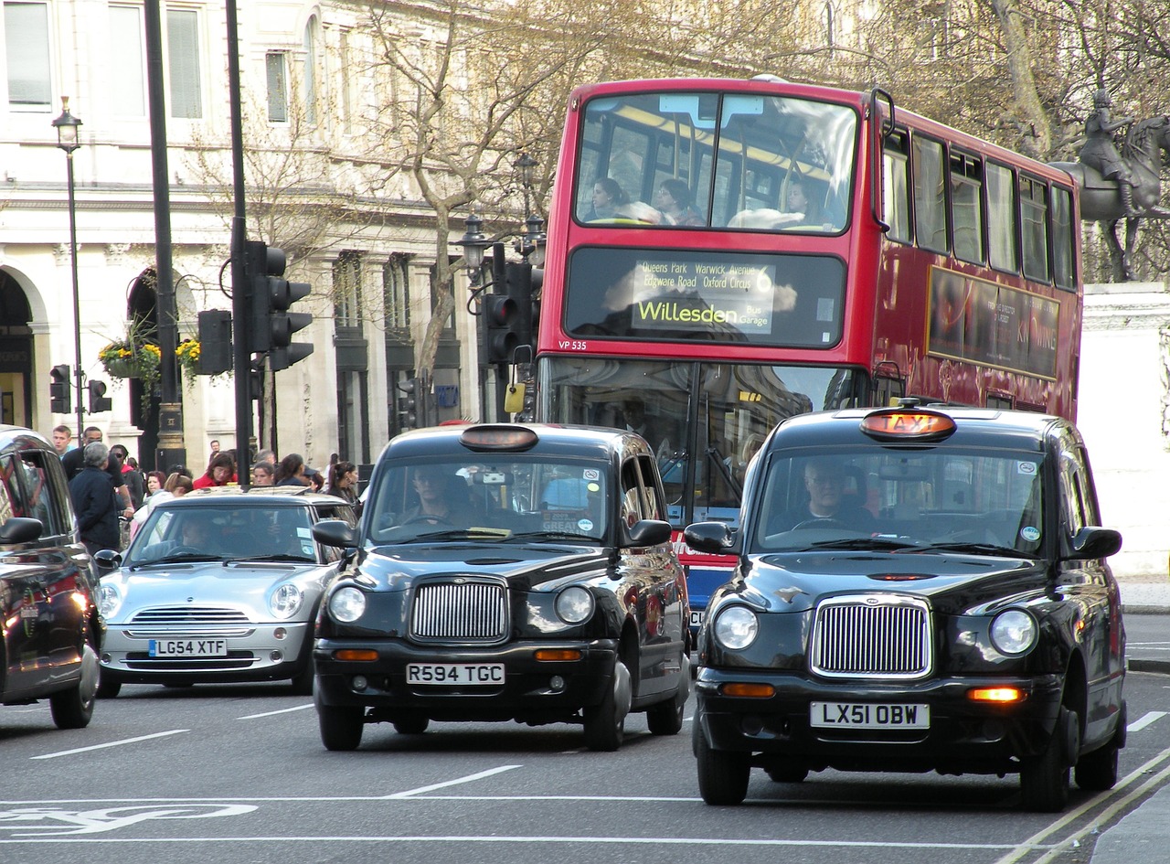 Taxi driver on the road