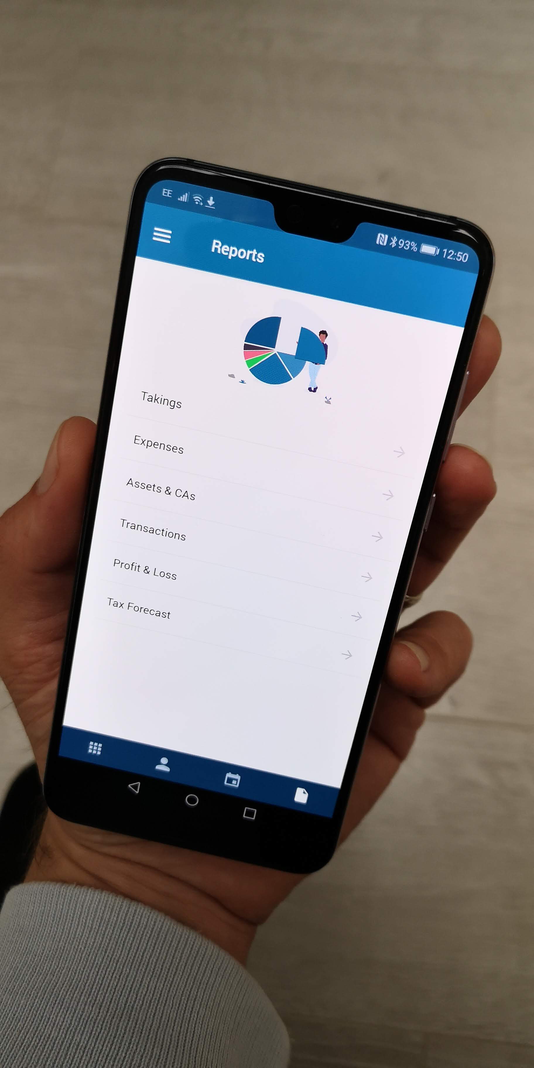 CalCal mobile app screen