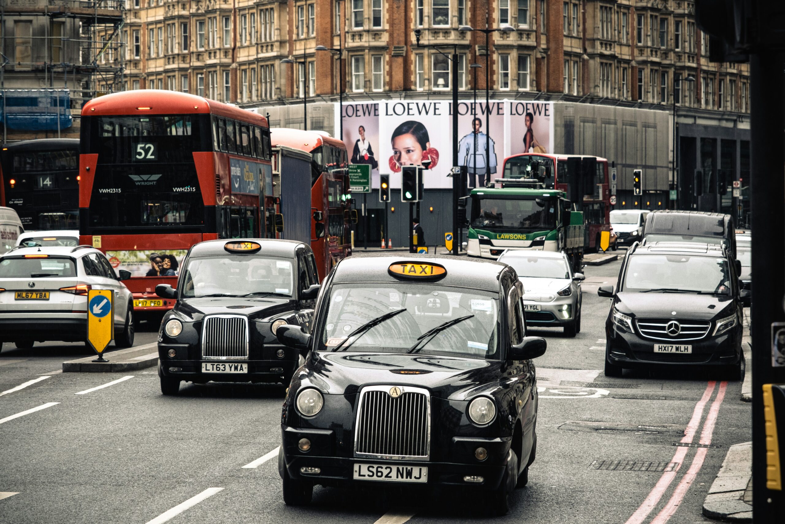 Taxi driver with vehicle